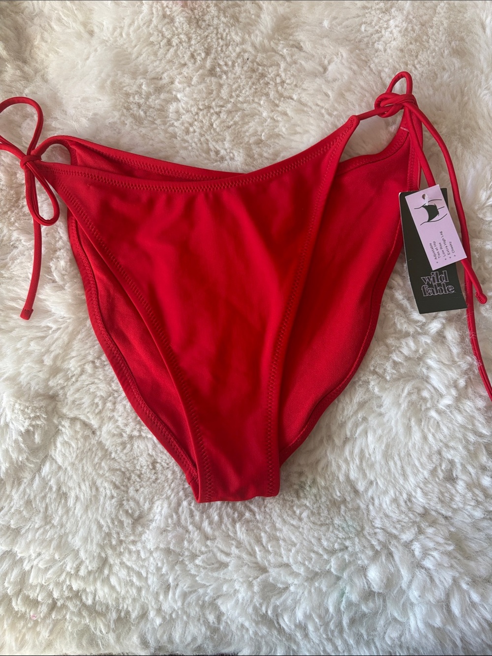 wild fable Red Tie-Side Bikini Bottoms